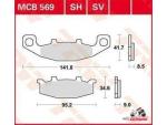 Klikněte pro detailní foto č. 1 - TRW MCB569SH sintrované zadní brzdové destičky na motorku