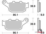 Klikněte pro detailní foto č. 2 - Brembo 07HO53SP - brzdové destičky zadní